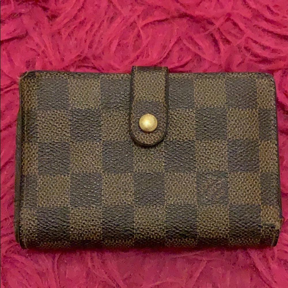 LOUIS VUITTON Damier Ebene French Purse Wallet